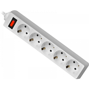 Defender 99483, 5 Socket, 5m, White	