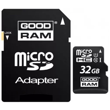 მეხსიერების ბარათი GoodRam M1AA-0320R12, 32GB, MicroSDHC, C10, UHS-I, U1, Black