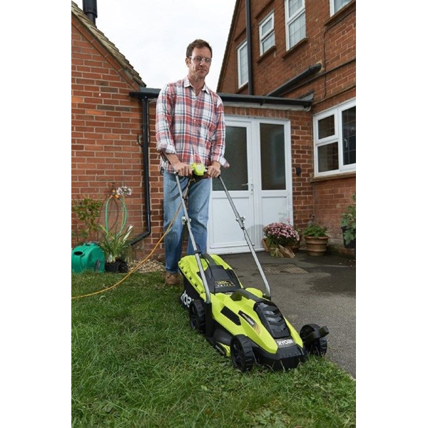 გაზონის საკრეჭი Ryobi RLM13E33S, 1300W, Electric Lawn Mower, Green