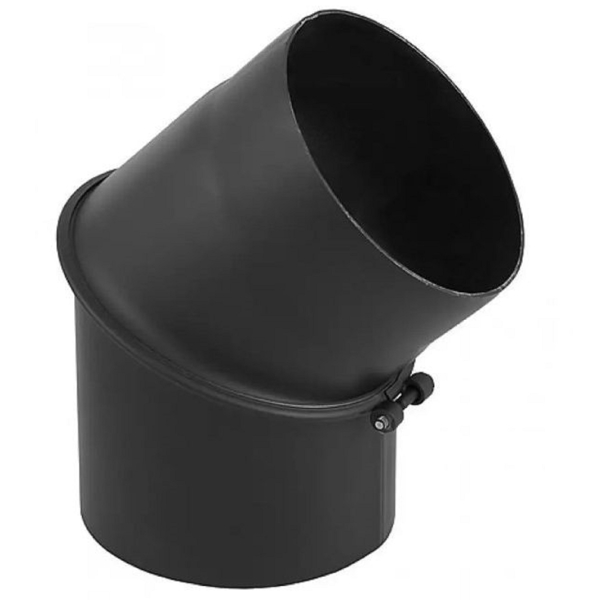 საკვამურის მუხლი Darco WC-KNS200/45-CZ2 45°C, Chimney Elbow, Black