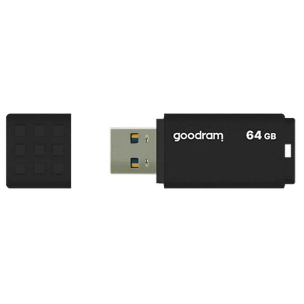USB ფლეშ მეხსიერება GoodRam UME3-0640K0R11, 64GB, USB 3.0, Black