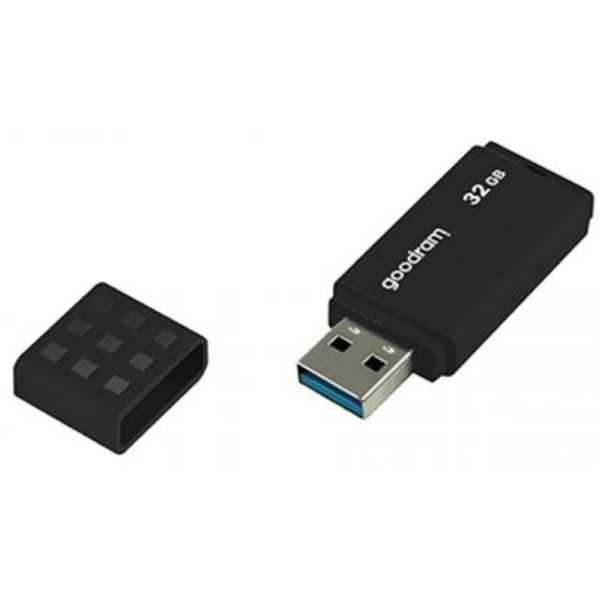 USB ფლეშ მეხსიერება GoodRam UME3-0320K0R11, 32GB, USB 3.0, Black