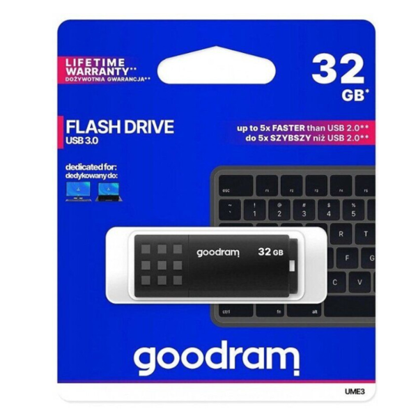 GoodRam UME3-0320K0R11, 32GB, USB 3.0, Black	