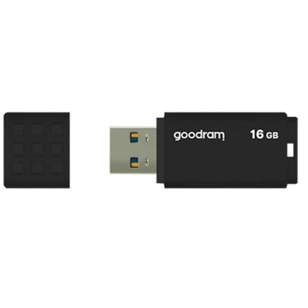 USB ფლეშ მეხსიერება GoodRam UME3-0160K0R11, 16GB, USB 3.0, Black