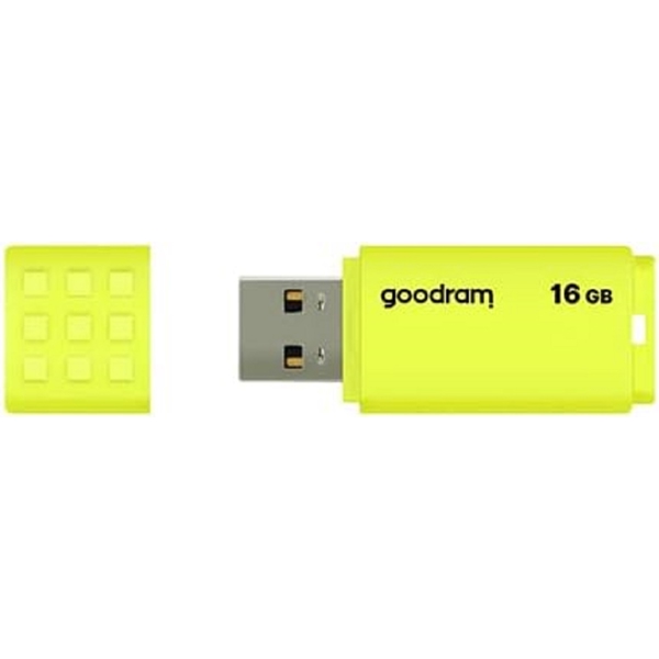 USB ფლეშ მეხსიერება GoodRam UME2-0160Y0R11, 16GB, USB 2.0, Yellow