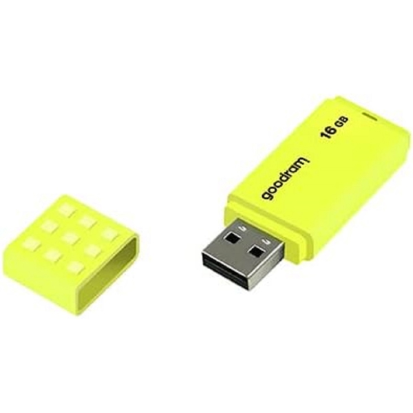 USB ფლეშ მეხსიერება GoodRam UME2-0160Y0R11, 16GB, USB 2.0, Yellow