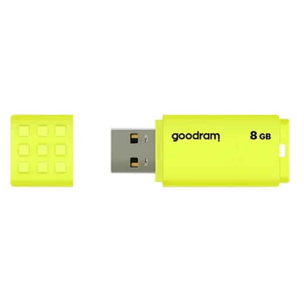 USB ფლეშ მეხსიერება GoodRam UME2-0080Y0R11, 8GB, USB 2.0, Yellow