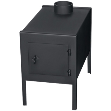 შეშის ღუმელი Vezuvi Comfort Mini, 40m², Wood Stove, Black