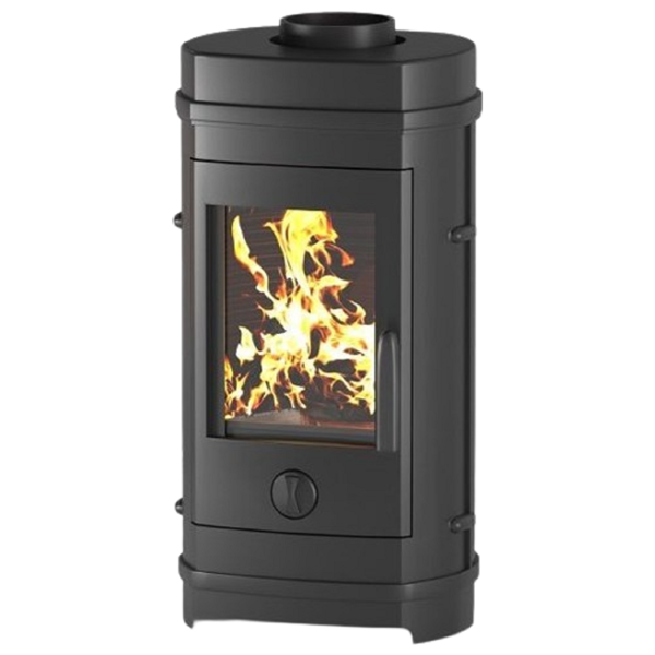 Vezuvi Everest F7, 50m², Wood Stove, Black