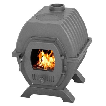 შეშის ღუმელი Vezuvi Triumf 180, 65m², Wood Stove, Grey