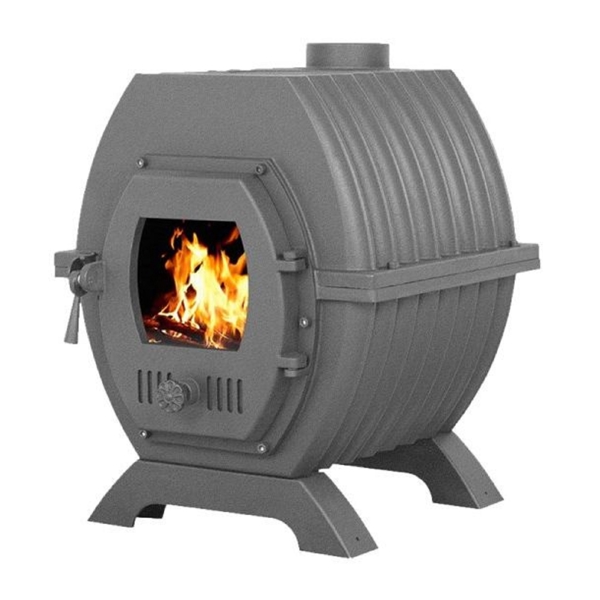 შეშის ღუმელი Vezuvi Triumf 180, 65m², Wood Stove, Grey