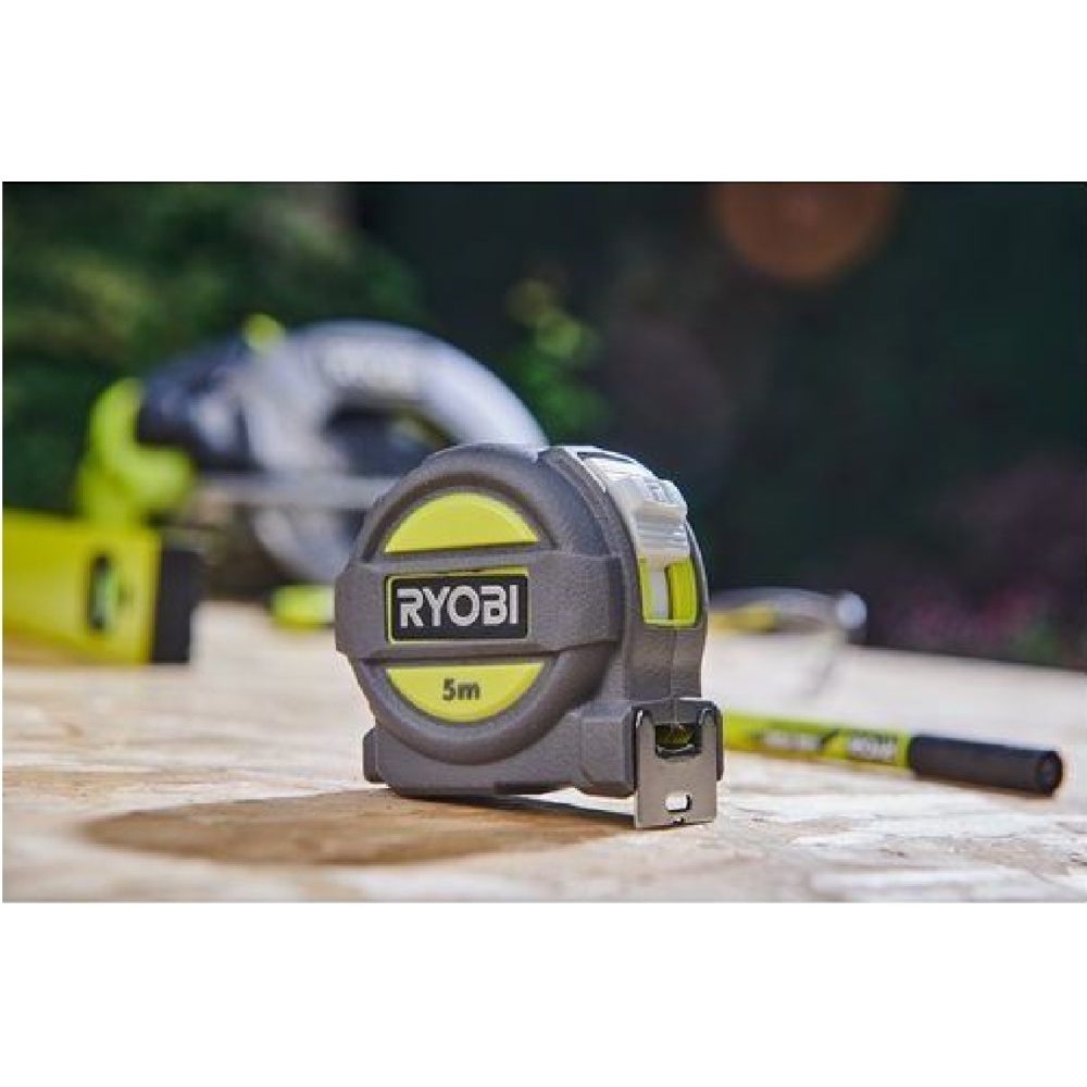 საზომი ლენტი Ryobi RTM5M-WT, 5M, Measuring Tape, Green/Black