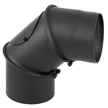 Darco 90° D-150, Chimney Elbow, Black