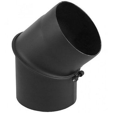 Darco 45° D-150, Chimney Elbow, Black