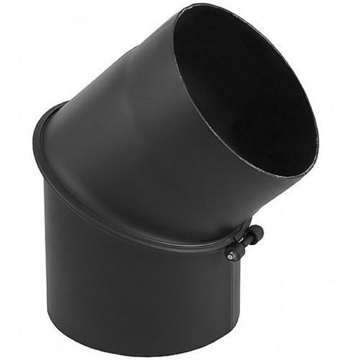 საკვამურის მუხლი Darco 45° D-120, Chimney Elbow, Black