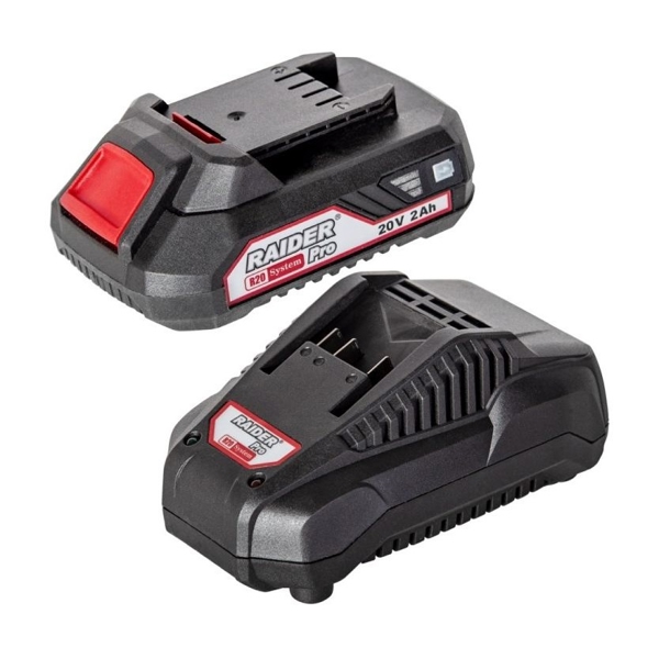 Raider RDP-R20, 20V, 2Ah, Battery And Charger, Black