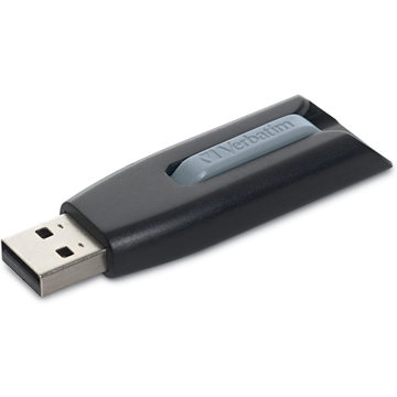 USB ფლეშ მეხსიერება Verbatim 49168, 256GB, USB 3.2, Black