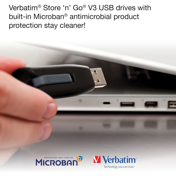 Verbatim 49168, 256GB, USB 3.2, Black	