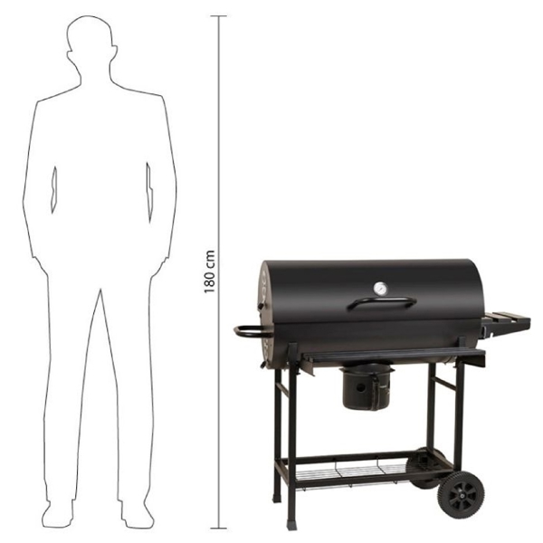 გრილი-ბარბექიუ Landmann Barrel 11531, Outdoor Grill, Black