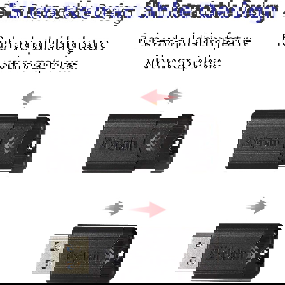 USB ფლეშ მეხსიერება Verbatim 49320, 256GB, USB 3.0, Black