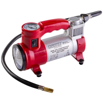 Raider RD-AC13, 180W, Air Compressor, Red/Grey