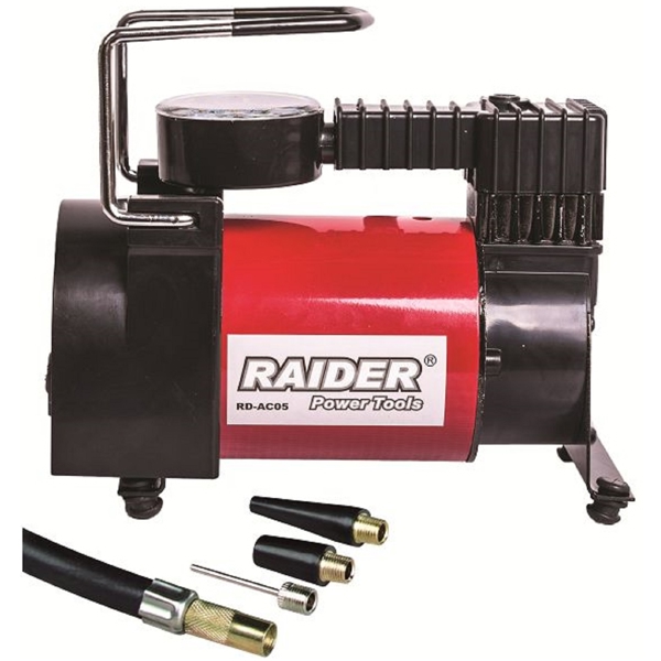 Raider RD-AC05, 120W, Air Compressor, Red/Black