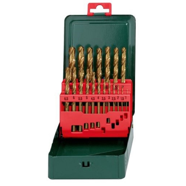 ბურღების ნაკრები Metabo 627156000 HSS-TIN SP, 19Pcs Tool Set, Green