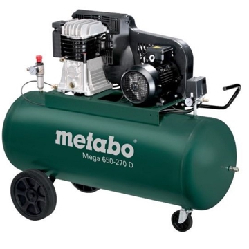 Metabo 601543000 MEGA 650-270 D, 4000W, 270L, Air Compressor, Green