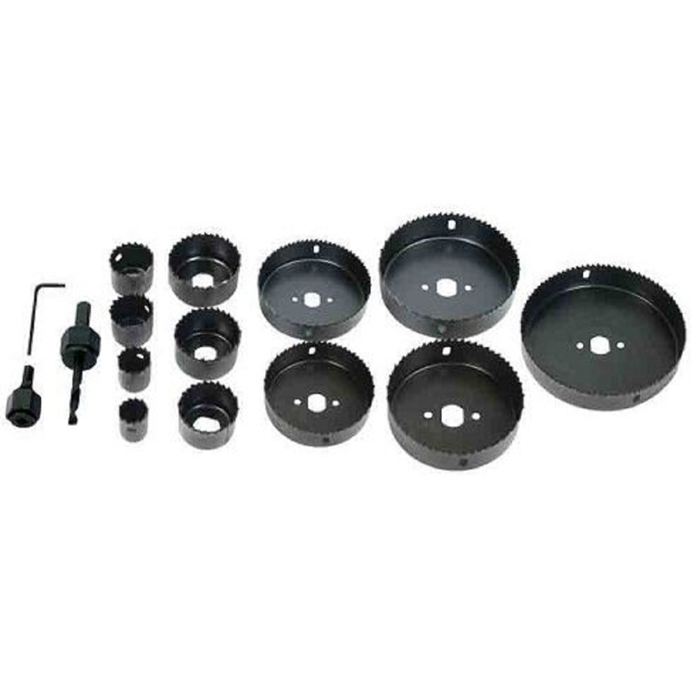 გვირგვინების ნაკრები Raider 157710, 15 PCS, Hole Saw Set, Black