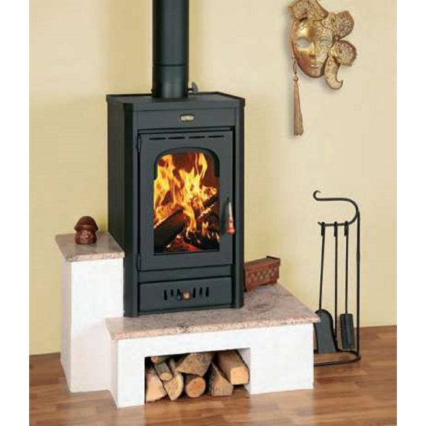 შეშის ღუმელი Prity SRB, Wood Stove, Black