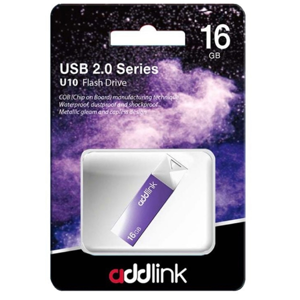 USB ფლეშ მეხსიერება Addlink ad16GBU10V2, 16GB, USB 2.0, Violet