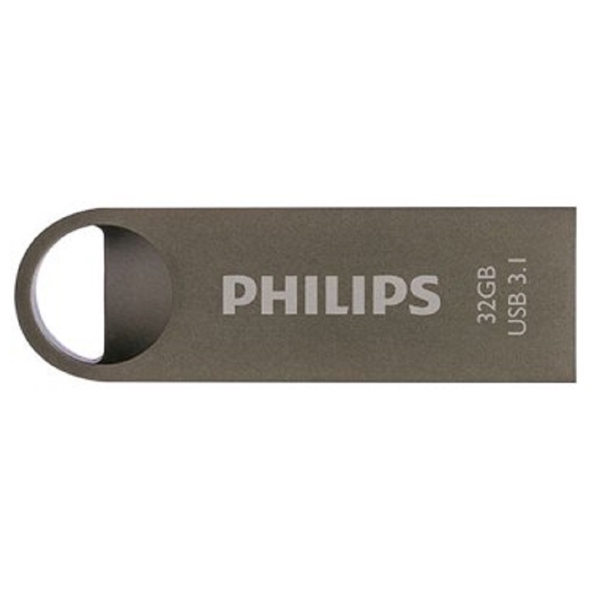 USB ფლეშ მეხსიერება Philips FM32FD165B/00, 32GB, USB 3.1, Grey