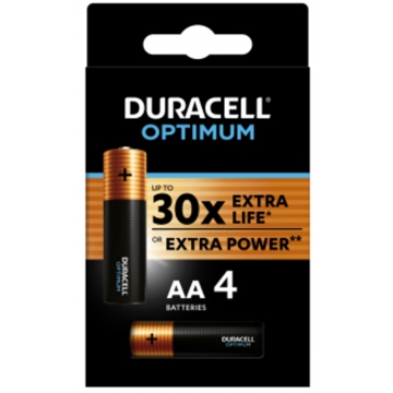 ელემენტი Duracell Optimum LR6, AA, 4Pcs