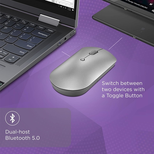 მაუსი Lenovo GY50X88832 600, Wireless, Bluetooth, Mouse, Iron Grey