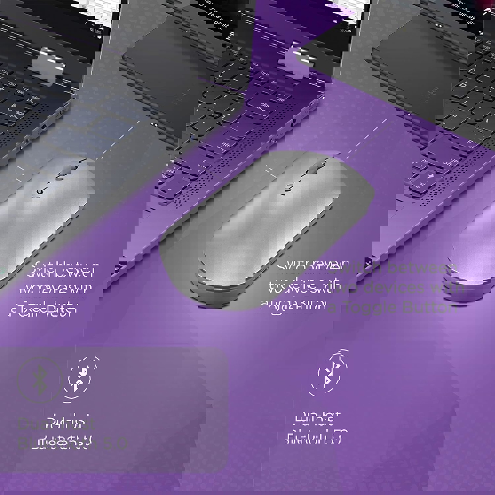 მაუსი Lenovo GY50X88832 600, Wireless, Bluetooth, Mouse, Iron Grey