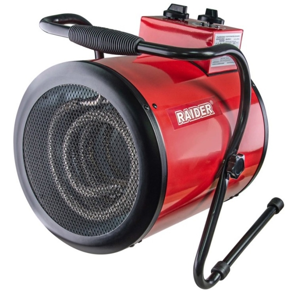 Raider RD-EFH11, 5000W, 30m², Electric Heater, Black/Red