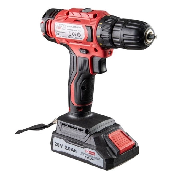 სახრახნისი Raider RDP-SPCD20, 1300Rpm, Black/Red