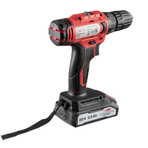 სახრახნისი Raider RDP-SPCD20, 1300Rpm, Black/Red