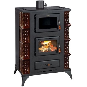 შეშის ღუმელი Prity F-RK Maro, Wood Stove, Black/Brown