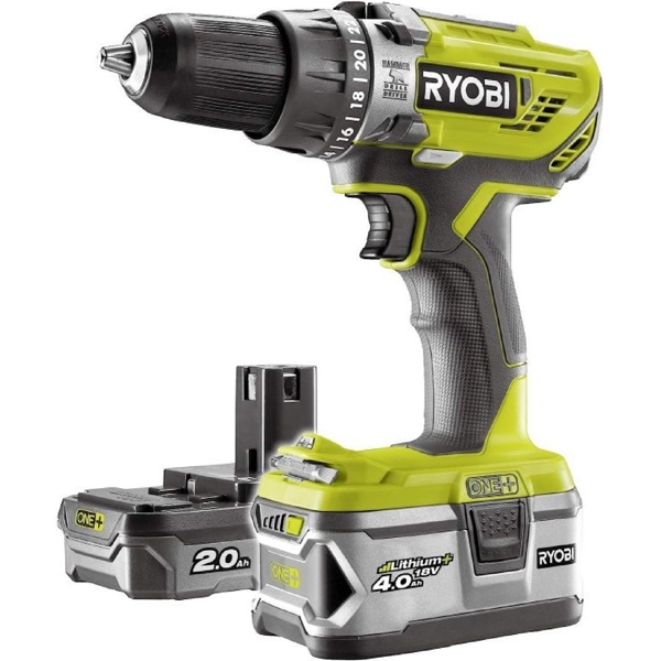 ბურღი Ryobi R18PD3-242S, 1800Rpm, Black/Green