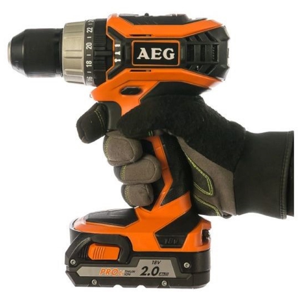 დრელი-სჭვალსახრახნი Aeg BSB18C2LI-202C, 1800Rpm, Orange/Black