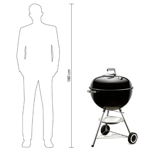 Weber Classic Kettle 57, Outdoor Grill, Black