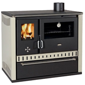 Prity GT W10 FI G DR, Wood Stove, Black/Grey