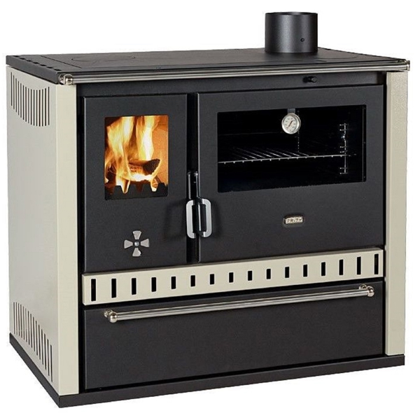 შეშის ღუმელი Prity GT W10 FI G DR, Wood Stove, Black/Grey