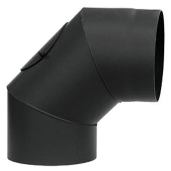 საკვამურის მუხლი Darco WC-KSR130/90-CZ2 90°, Chimney Elbow, Black