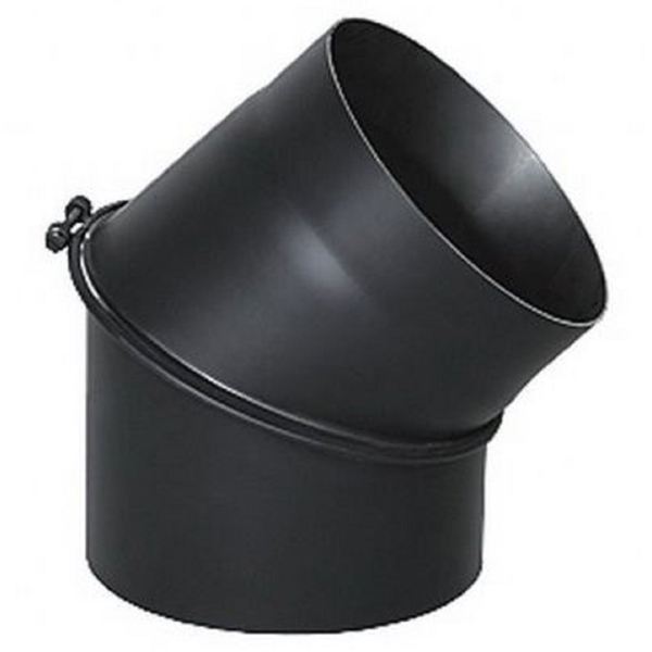 საკვამურის მუხლი Darco 45° D-180, Chimney Elbow, Black