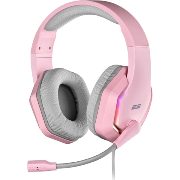 2E HG315 Gaming Headset, Wired, RGB, USB, Pink