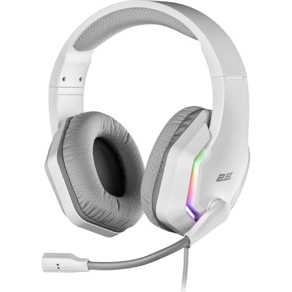 ყურსასმენი 2E HG315 Gaming Headset, Wired, RGB, USB, White