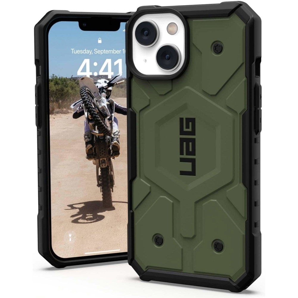 UAG 114052117272 2022 Pathfinder, iPhone 14, Cover, Olive