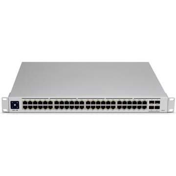 სვიჩი Ubiquiti USW-Pro-48-POE, 48-Port Gigabit, PoE+ Switch, Silver